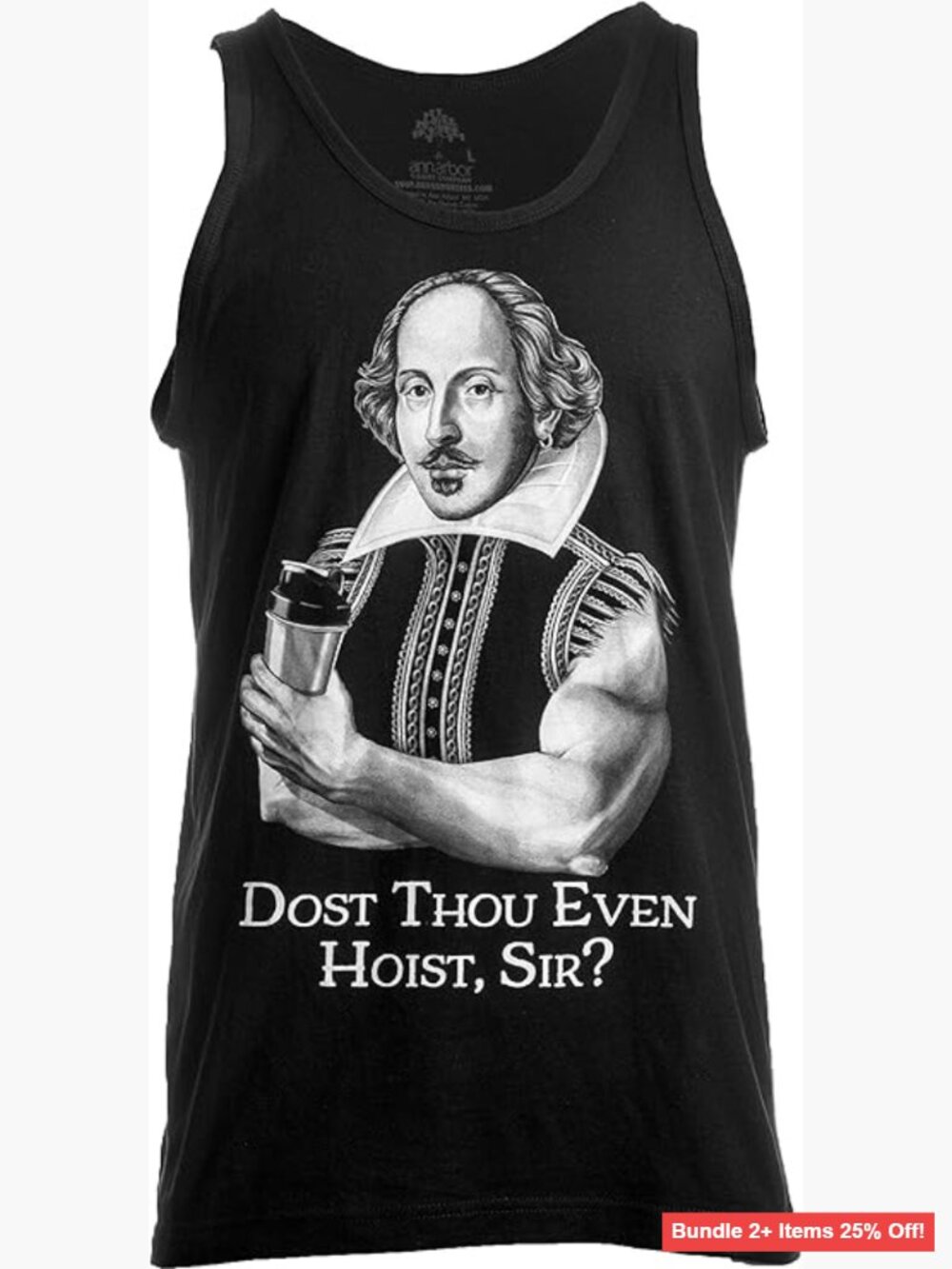 Funny Shakespeare Weight Lifting Gym Tank Top, Unisex Fit, Cotton